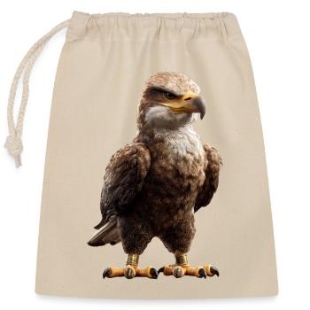 Aigle Pygargue à tête blanche Aigle royal Pygargue à queue blanche - Sac cadeau en coton avec cordon (25 x 30 cm) - nature - Devant