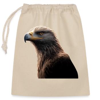 Aigle Pygargue à tête blanche Aigle royal Pygargue à queue blanche - Sac cadeau en coton avec cordon (25 x 30 cm) - nature - Devant