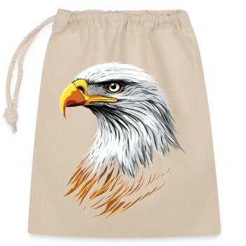 Aigle Pygargue à tête blanche Aigle royal Pygargue à queue blanche - Sac cadeau en coton avec cordon (25 x 30 cm) - nature - Devant