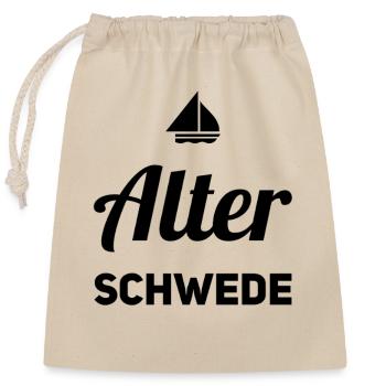 Alter Schwede Lustiger Ausdruck Spruch - Verschließbarer Geschenkbeutel aus Baumwolle (25x30cm) - Natur - Vorne