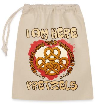 Bretzels sincères Messager d'amour - Sac cadeau en coton avec cordon (25 x 30 cm) - nature - Devant