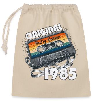 Cassette du 40e anniversaire, octobre 1985 - Sac cadeau en coton avec cordon (25 x 30 cm) - nature - Devant