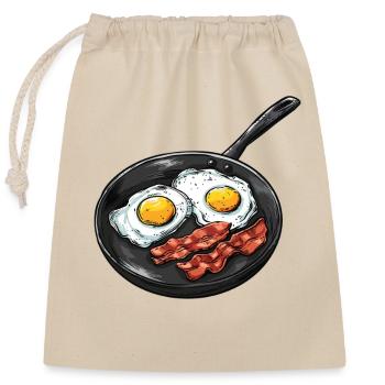 Kochkunst Frühstücks-Szene - Verschließbarer Geschenkbeutel aus Baumwolle (25x30cm) - Natur - Vorne