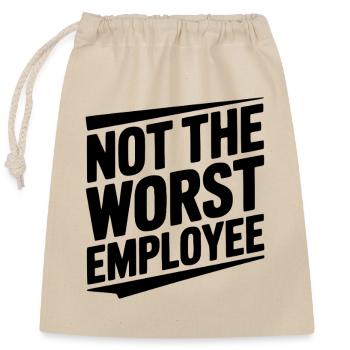 Pas le pire employé - Sac cadeau en coton avec cordon (25 x 30 cm) - nature - Devant