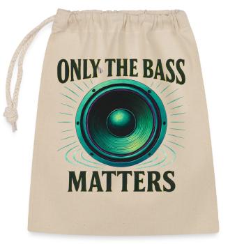 Techno – Only the Bass Matters - Closable cotton gift bag (25x30cm) - nature - Front