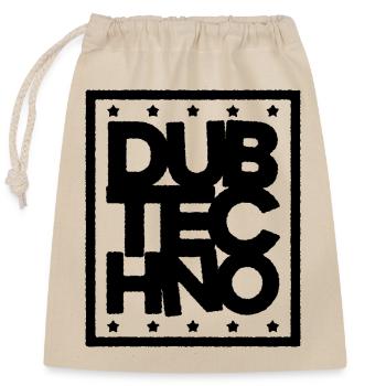 Dub Techno Dark Edition - Closable cotton gift bag (25x30cm) - nature - Front