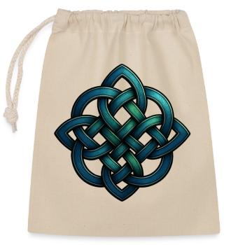 Celtic knot - Closable cotton gift bag (25x30cm) - nature - Front