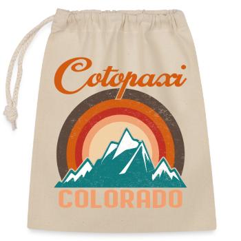 Cotopaxi, Colorado - Sac cadeau en coton avec cordon (25 x 30 cm) - nature - Devant