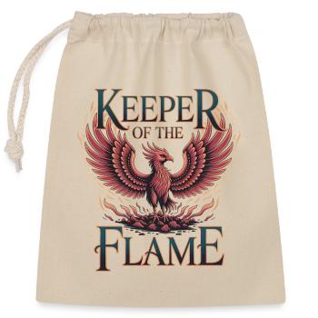 Phönix – Keeper of the Flame - Verschließbarer Geschenkbeutel aus Baumwolle (25x30cm) - Natur - Vorne