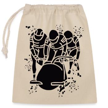 Bobsleigh Bobsleigh Four-man Bobsleigh - Closable cotton gift bag (25x30cm) - nature - Front