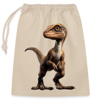 Raptor Velociraptor Dinosaur Dino Raptors - Closable cotton gift bag (25x30cm) - nature - Front