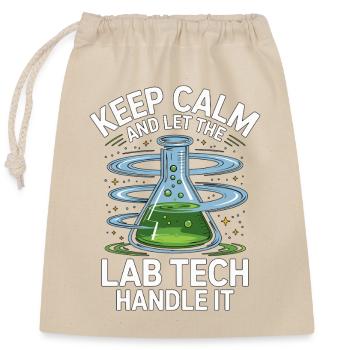 Technicien de laboratoire Keep Calm et Technologue médical - Sac cadeau en coton avec cordon (25 x 30 cm) - nature - Devant