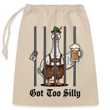 Dumme Gans Prost - Verschließbarer Geschenkbeutel aus Baumwolle (25x30cm) - Natur - Vorne