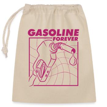Gasoline Forever Classic Car Fan Design - Closable cotton gift bag (25x30cm) - nature - Front