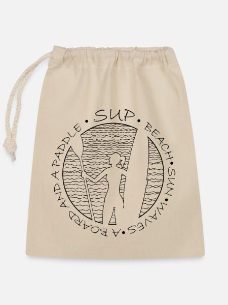 SUP - Verschließbarer Geschenkbeutel aus Baumwolle (25x30cm) - Natur