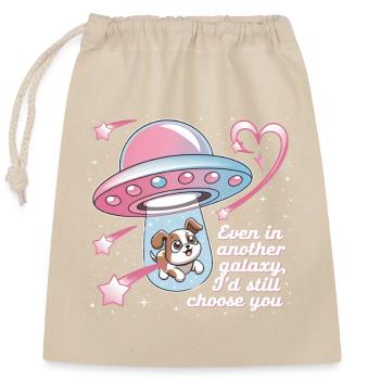Cadeau Amour Pour Chien Maître Fidélité Animal - Sac cadeau en coton avec cordon (25 x 30 cm) - nature - Devant