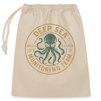 Kraken Tiefsee-Überwachungsteam Lustiger Mythos Kr - Verschließbarer Geschenkbeutel aus Baumwolle (25x30cm) - Natur - Vorne