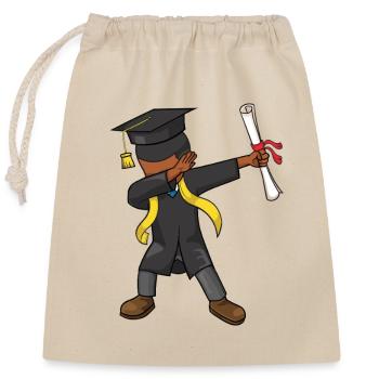 Dabbing Graduate College High School Klasse 2026 - Verschließbarer Geschenkbeutel aus Baumwolle (25x30cm) - Natur - Vorne