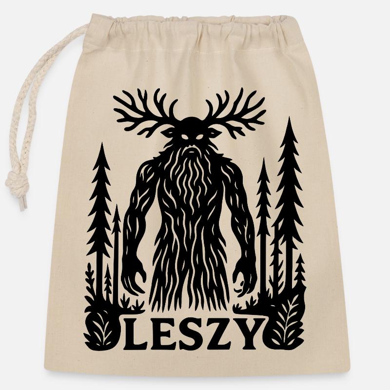 L’Art des Esprits de la Forêt - Sac cadeau en coton avec cordon (25 x 30 cm) - nature