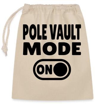 Mode saut à la perche ACTIVÉ – Stabhochsprung - Sac cadeau en coton avec cordon (25 x 30 cm) - nature - Devant