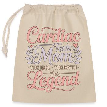 Maman Technologue en Cardiologie L’Idole Le Mythe Technicienne de laboratoire de cathétérisme - Sac cadeau en coton avec cordon (25 x 30 cm) - nature - Devant