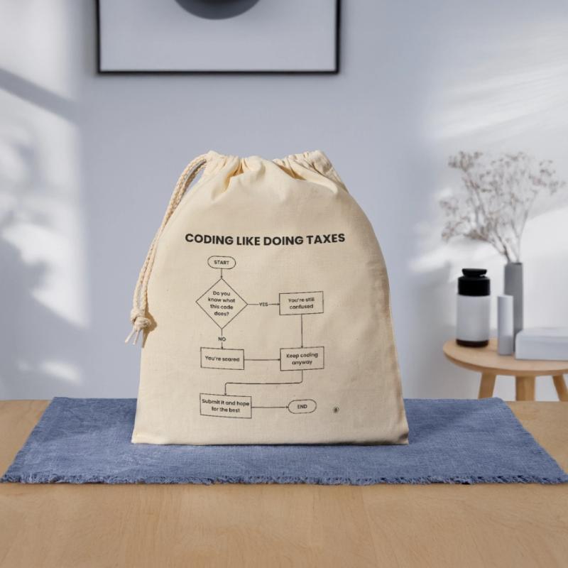 Coding Like Doing Taxes - Submit Hope Gift Closable cotton gift bag (25x30cm)