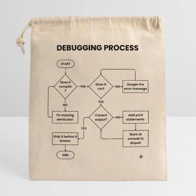 Debugging Process - Ship It Before Breaks Gift Closable cotton gift bag (25x30cm)