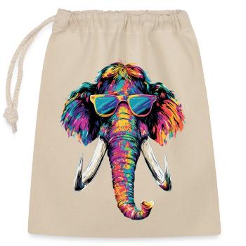 Mammouth Mammouth Laineux Âge glaciaire Mammouths Mammouth Doux - Sac cadeau en coton avec cordon (25 x 30 cm) - nature - Devant