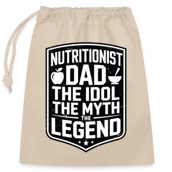 Nutritionist Dad The Idol Loves Nutrition Advice - Closable cotton gift bag (25x30cm) - nature - Front