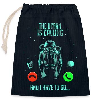 Diving Diver Snorkeling Recreational Diver - Closable cotton gift bag (25x30cm) - navy - Front