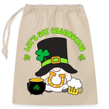 On va se faire t-shirt Leprechaun Shamrocked - Sac cadeau en coton avec cordon (25 x 30 cm) - nature - Devant