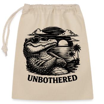 Un T-shirt Rétro Drôle Drôle Crocodile Insouciant - Sac cadeau en coton avec cordon (25 x 30 cm) - nature - Devant