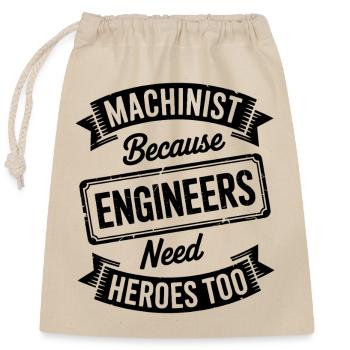Dictons de machiniste Profession Drôle de drôle de cadeau de machiniste - Sac cadeau en coton avec cordon (25 x 30 cm) - nature - Devant