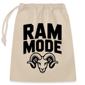 Ram Mode - Sac cadeau en coton avec cordon (25 x 30 cm) - nature - Devant
