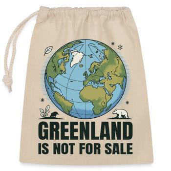 Le Groenland n’est pas à vendre - Sac cadeau en coton avec cordon (25 x 30 cm) - nature - Devant