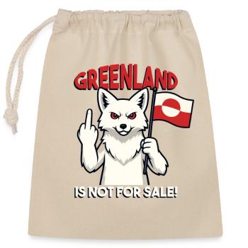 Le Groenland n’est pas à vendre - Sac cadeau en coton avec cordon (25 x 30 cm) - nature - Devant