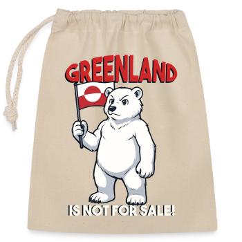 Le Groenland n’est pas à vendre - Sac cadeau en coton avec cordon (25 x 30 cm) - nature - Devant