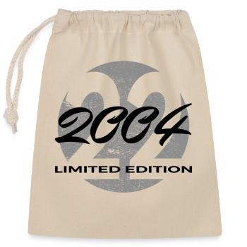 22e anniversaire 2004 cadeau pour hommes et femmes - Sac cadeau en coton avec cordon (25 x 30 cm) - nature - Devant