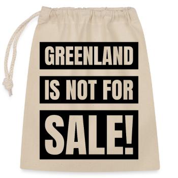 Le Groenland n’est pas à vendre - Sac cadeau en coton avec cordon (25 x 30 cm) - nature - Devant