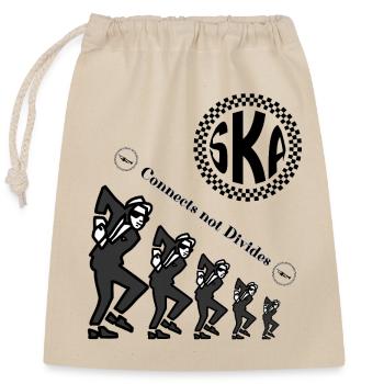 Ska-Musik verbindet - Verschließbarer Geschenkbeutel aus Baumwolle (25x30cm) - Natur - Vorne