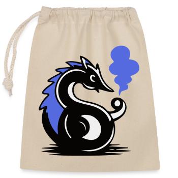 Blue Ember Seahorse - Closable cotton gift bag (25x30cm) - nature - Front