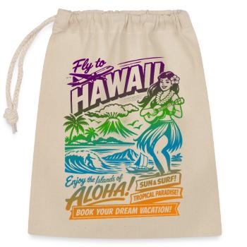 Hawaii Dream Trip 50s Poster - Closable cotton gift bag (25x30cm) - nature - Front