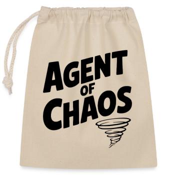 Agent des Chaos - Verschließbarer Geschenkbeutel aus Baumwolle (25x30cm) - Natur - Vorne