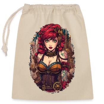 Femmes Steampunk Magnifiques Steampunk - Sac cadeau en coton avec cordon (25 x 30 cm) - nature - Devant