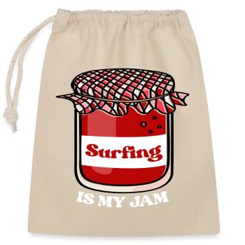 Motif de surf jam sur lunettes Impression - Sac cadeau en coton avec cordon (25 x 30 cm) - nature - Devant