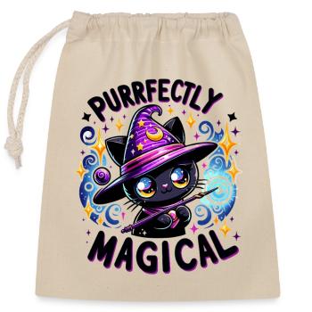 Purrfekt Magical Cat Spells - Closable cotton gift bag (25x30cm) - nature - Front