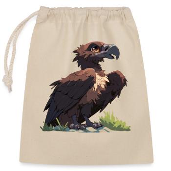 Vautour - Sac cadeau en coton avec cordon (25 x 30 cm) - nature - Devant