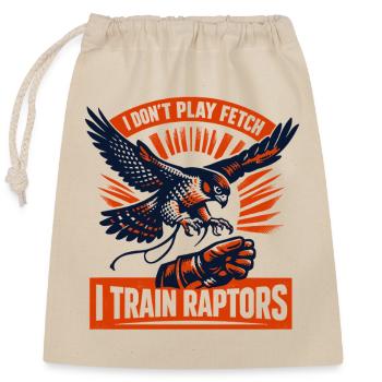 Pas de récupération, j’entraîne des griffons | Fauconnerie - Sac cadeau en coton avec cordon (25 x 30 cm) - nature - Devant