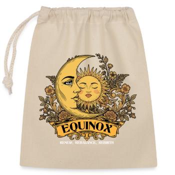 Equinox Renew Rebalance Rebirth Ostara - Closable cotton gift bag (25x30cm) - nature - Front