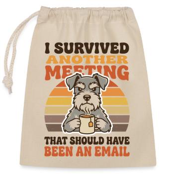 Survivre à une autre réunion aurait dû être par email - Sac cadeau en coton avec cordon (25 x 30 cm) - nature - Devant
